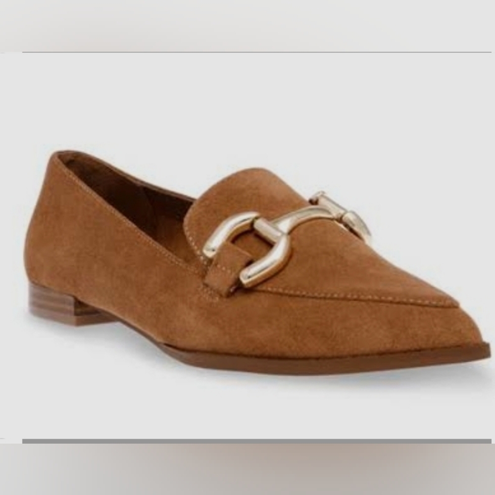 Steven Newyork Elegant Brown Loafers with Gold Detail